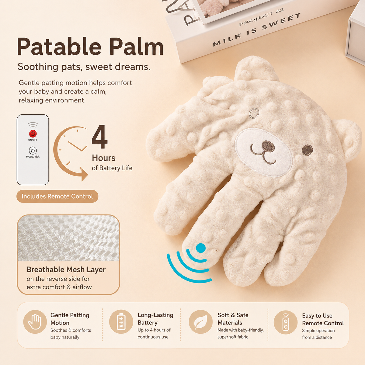 Baby Comforting Sleep Pal – Gentle Soothing Palm Pillow
