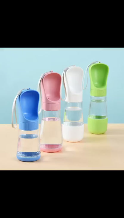 2-in-1 Portable Pet Water & Food Bottle – Leak-Proof Travel Dispenser for Dogs